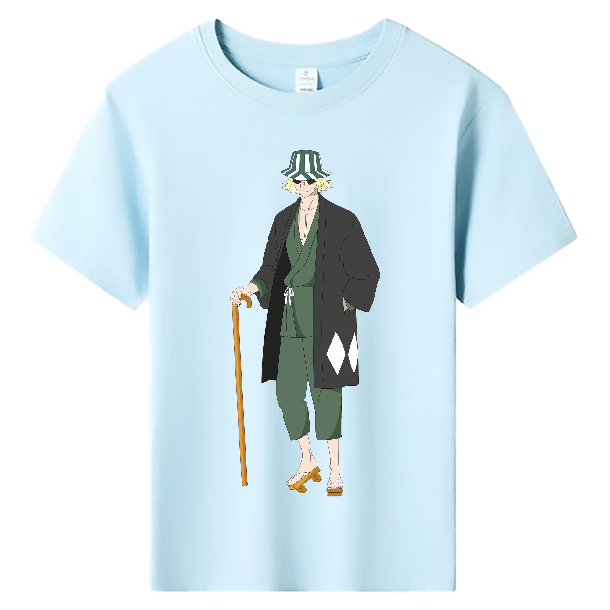 （画像用） "ブリーチ 浦原 喜助（うらはら きすけ） BLEACH Urahara Kisuke " 綿100％キッズTシャツ（フロントプリント）